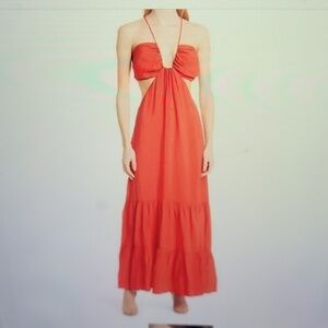 Nicole Miller Collection Cut Out Maxi Dress Medium NWT